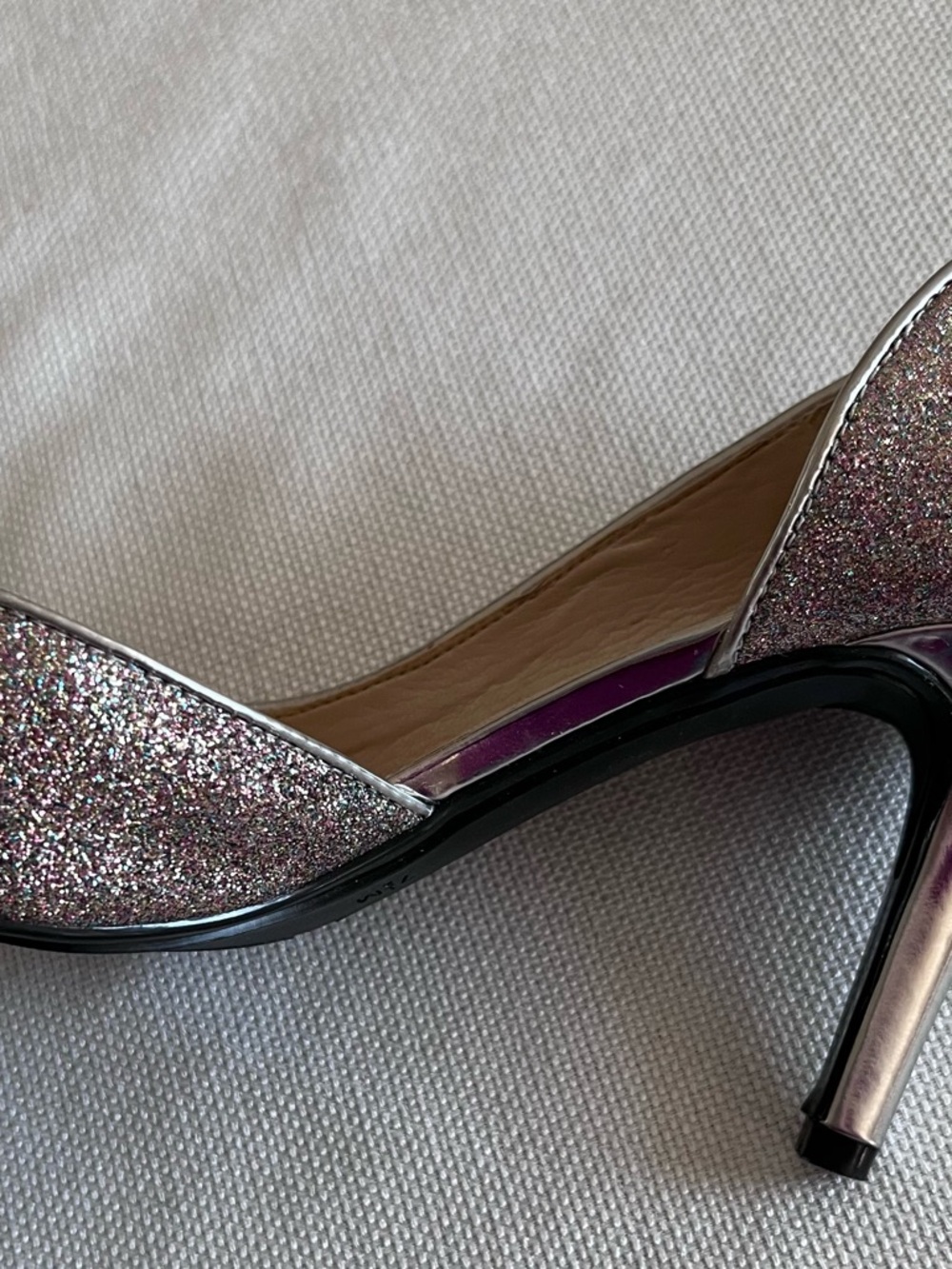 Marc Fisher sparkly peep toe heels size 7 1/2 - Picture 5 of 7